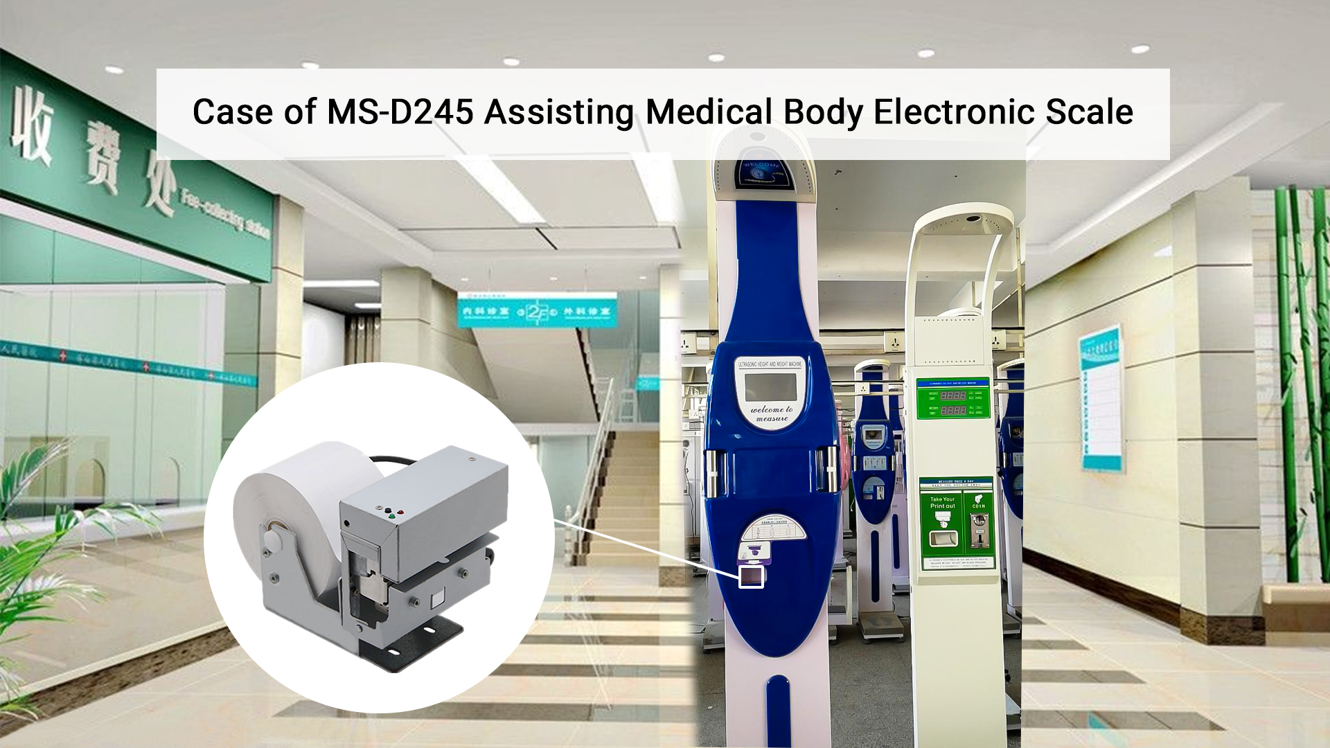Masung printer MS-D245 helps medical human body electronic scale cases