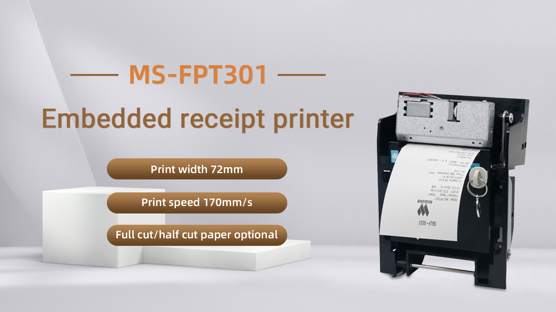 Masung printer MS-FPT301 provides a solution for self-service queuing ticket machines