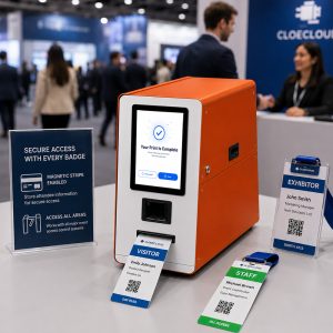 self-service event badge printer