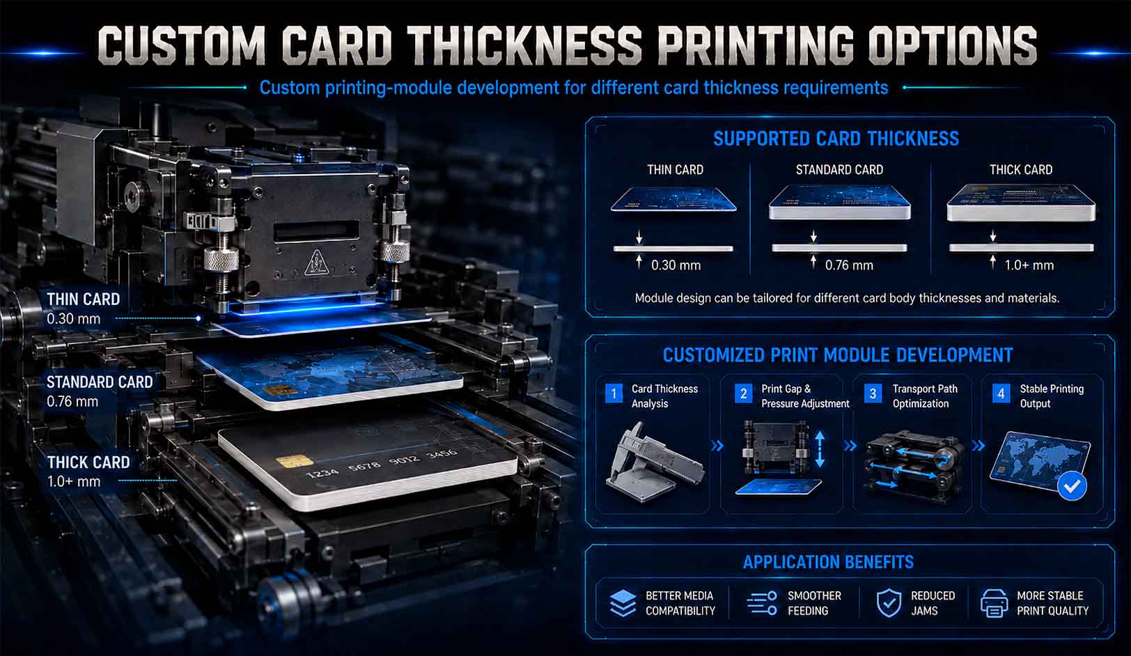 Self-service Kiosks for Printing Thick Cards