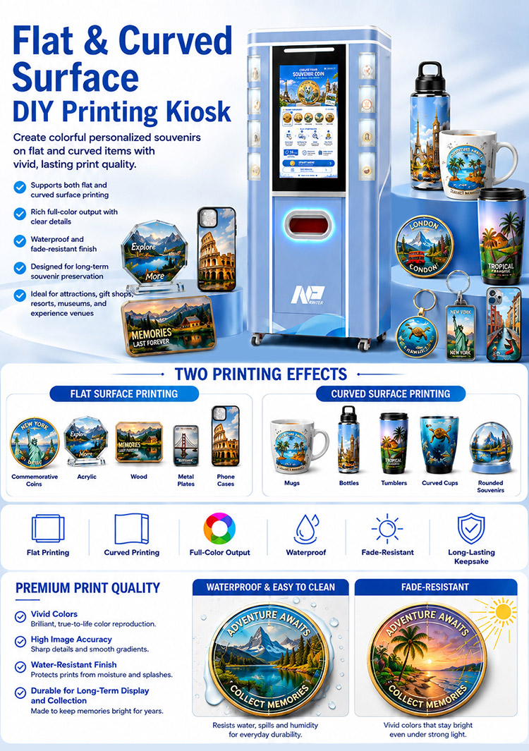 amusement park souvenir coin vending kiosk