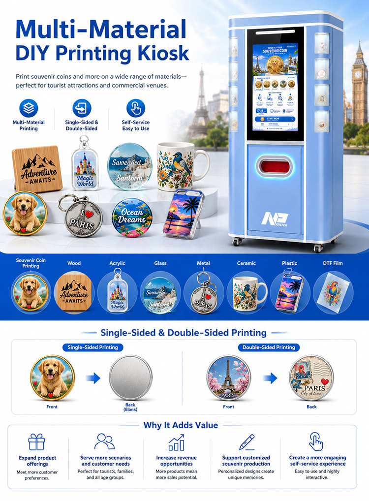 smart DIY coin printing vending machine