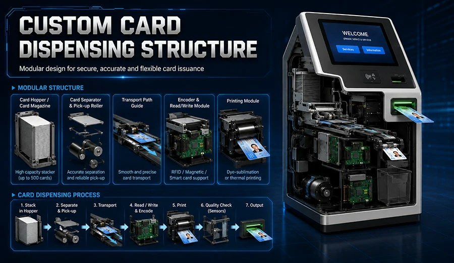 Custom Card Dispensing Structure